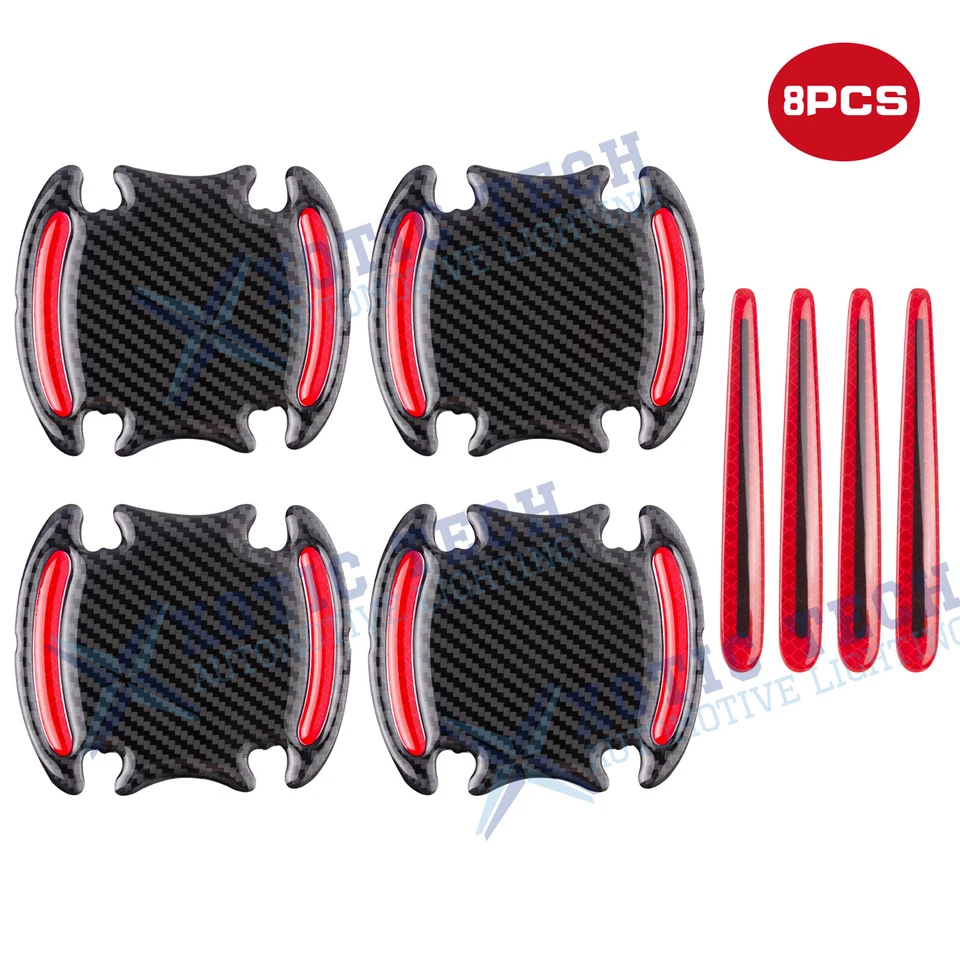 Película adhesiva reflectante nocturna para manija de puerta 3D antiarañazos para Chrysler 200 300 Foto 4 de 4