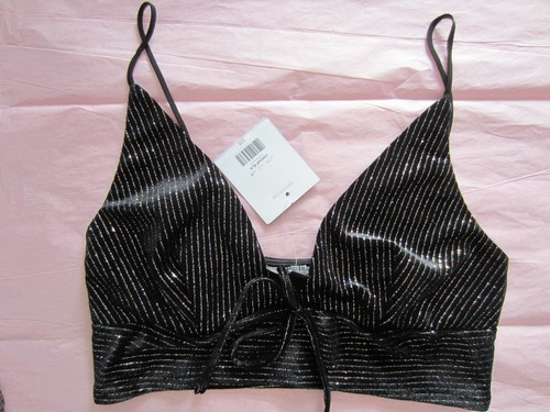 black metallic bralette