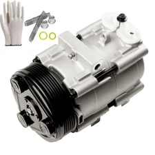 AC A/C Compressor for 1997-2006 Ford F150 V6 4.2L ONLY OE# F65Z19V703JA New