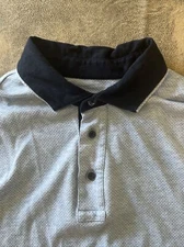 Rodd & Gunn Shirt Men's Size L Blue Sports Fit Textured Cotton Slim SS Polo