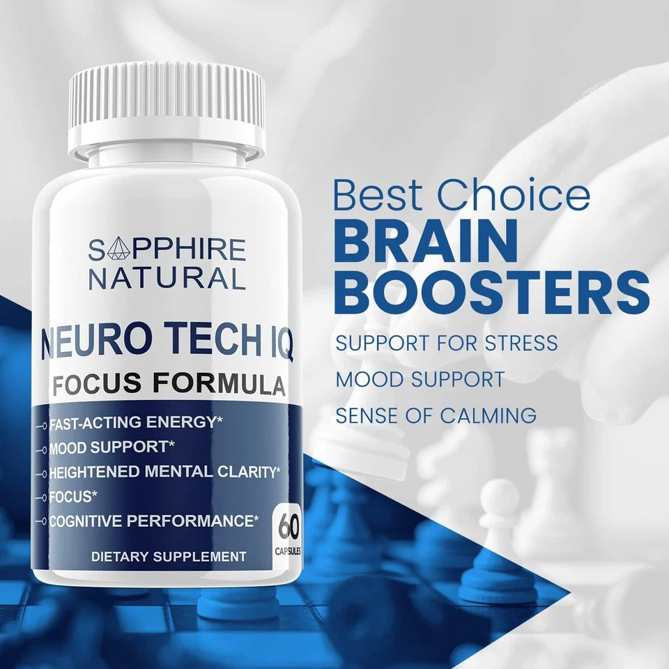 Neuro Tech IQ Pills - Suplemento Nootrópico Neuro Tech IQ para Saúde do Cérebro - Pacote com 2 - Imagem 4 de 4