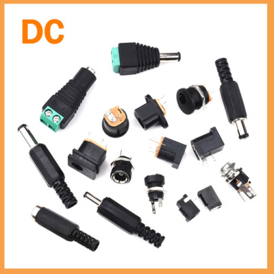 DC Power Connector Plug Socket Jack Female Male Panel Mount 5.5 x 2.1/5.5 x2.5mm