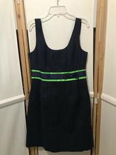 J. CREW Sz 8 Navy Blue Sleeveless Pockets Dress