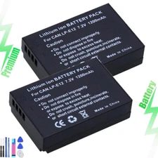 2x LP-E12 LPE12 LC-E12 Battery for Canon EOS 100D M M2 M10 M100 Rebel SL1