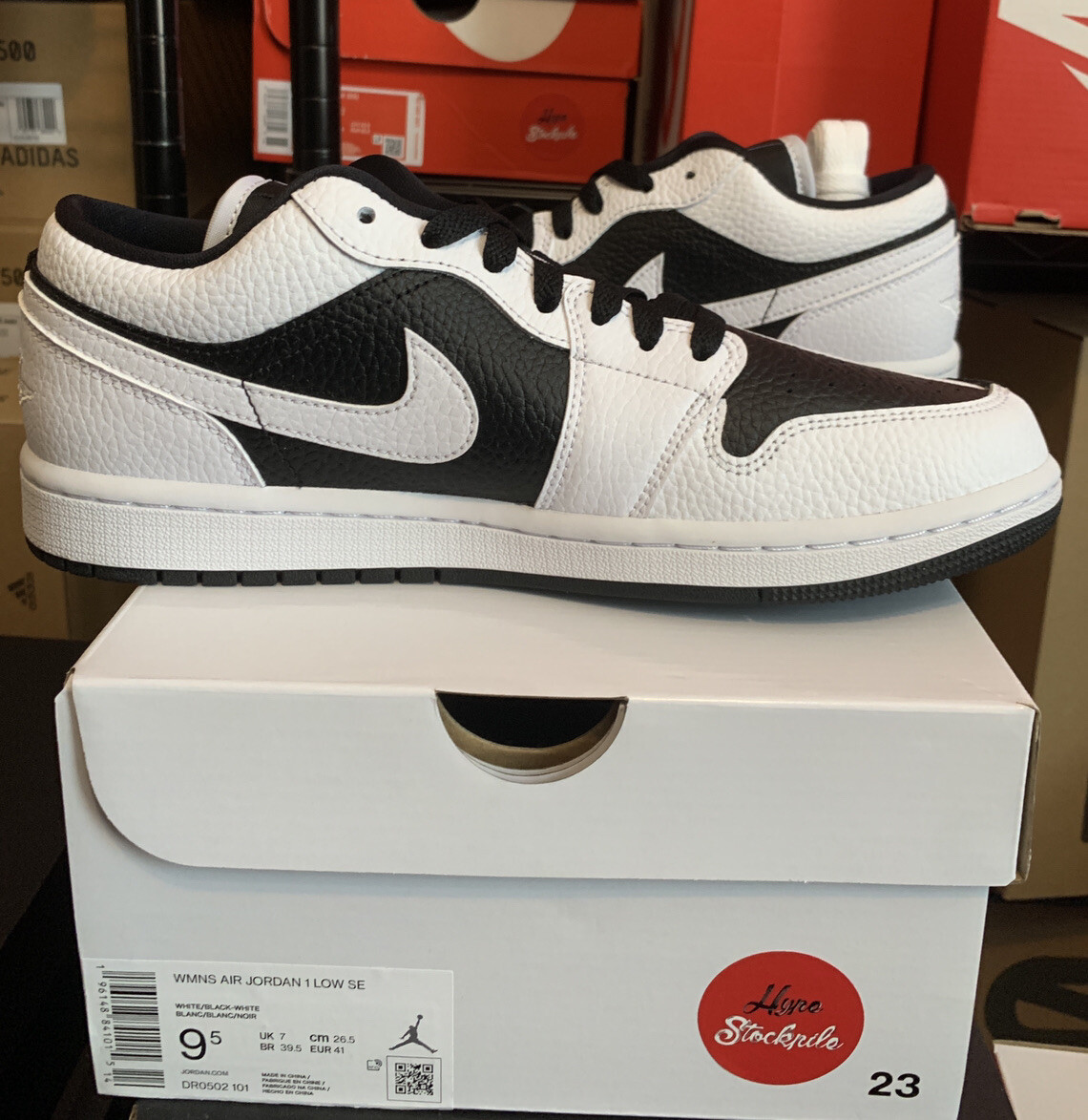 Nike Air Jordan 1 Low SE Homage White Black Split Shoes DR0502-101
