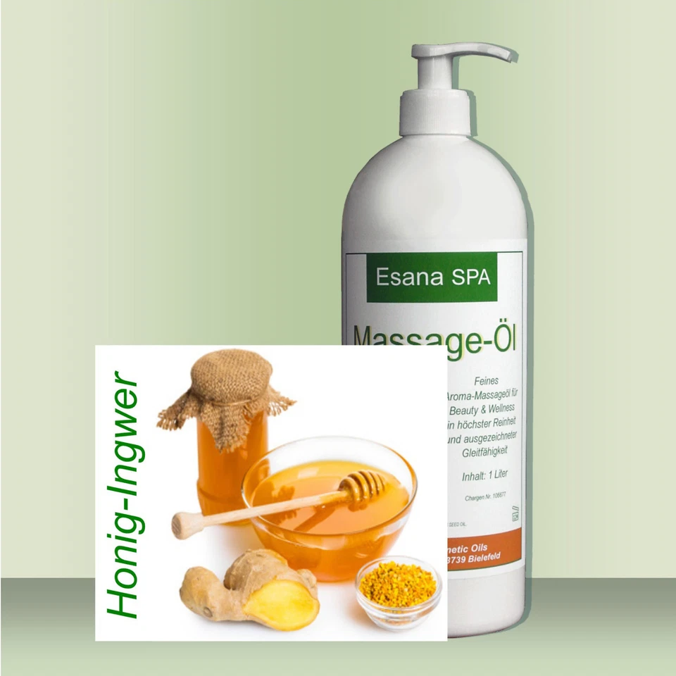 Esana SPA Aroma-Massageöl "Honig-Ingwer" f. Beauty & Wellness 1L.