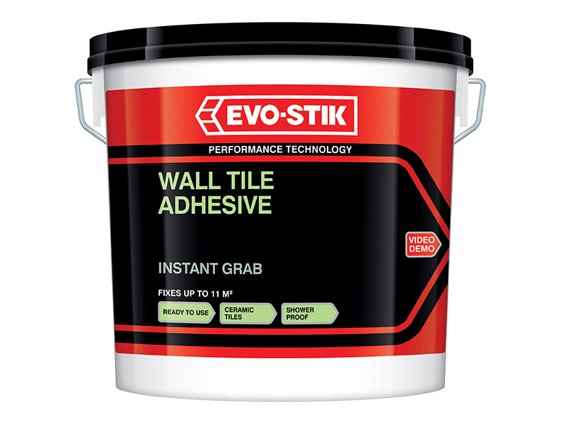 EVO-STIK 30812627 Instant Grab Wall Tile Adhesive 2.5 litre