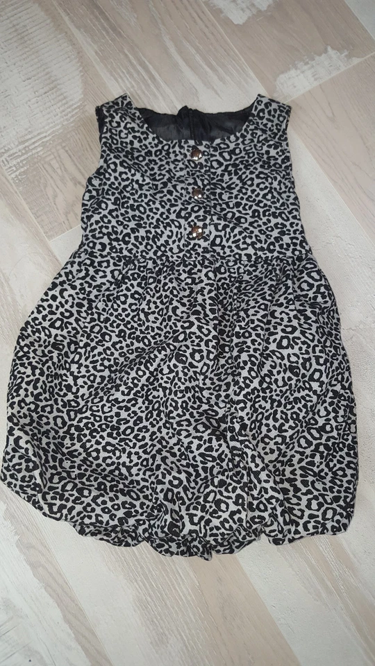 Mädchen Cordkleid Ballong Kleid Trägerkleid 3Farben Leopard Look Gr. 98-152 - Bild 1 von 2