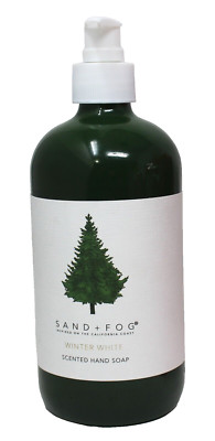 Sand + Fog Hand Soap Winter White 15.7 oz Christmas Tree Glass Bottle Brand New