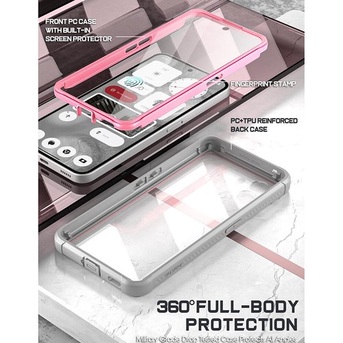 Funda For Nothing Phone 2 6,7 pulgadas | Funda protectora de pantalla incorporada poética rosa - Imagen 3 de 8
