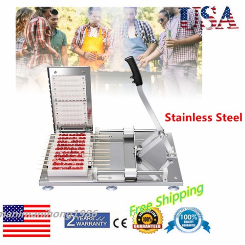 Manual Satay Skewer Machine BBQ Stainless Steel Mutton Kebab Lamb Skewer Tool