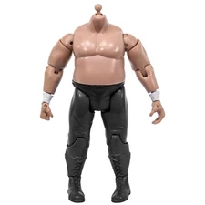Generic 7 Inch Wrestling Action Figure With Fat White Body & Black Pants