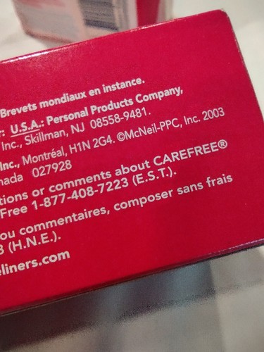 Retired 2003 Carefree Original Pantiliners Dry Ideal Perfect Fit 4 Boxes 86ct - Picture 5 of 5