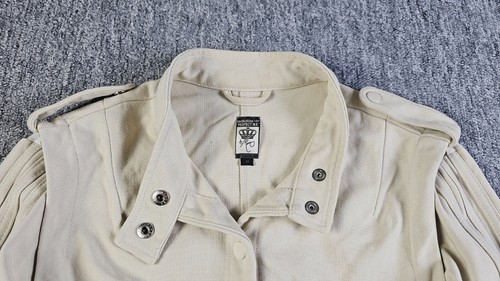 Vintage ADIDAS Missy Eliot Respect Me Blazer Jacket Size 38 Nylon White Military - Picture 6 of 15