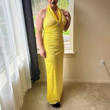 Long Satin Halter Prom Dress