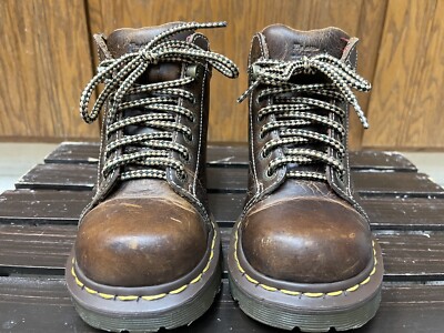 Vintage Dr Martens Y2K Chunky Distressed Brown Leather Toya Boots