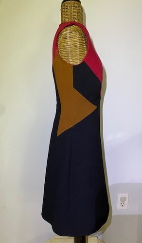 Karen Millen - Red Black Brown Dress - 4 - Picture 3 of 3