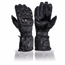 Motorbike Racing Waterproof Genuine Leather Motorcycle Gloves Knuckle Winter 