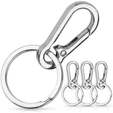 3x Mini Stainless Steel Carabiner Key Chain Clip Hook Buckle Keychain Key Ring