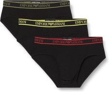 3-pack Slip mutande da per uomo EMPORIO ARMANI cotone elasticizzato nero novità