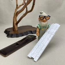 Diwa 601-1 Vintage Pocket Slide Rule Advertising Morningstar Tylac in Case