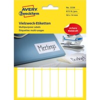 672 StüCk Avery Zweckform Etiketten 3336 Weiß 50,0 X 14,0 Mm Rechteckig Weiß