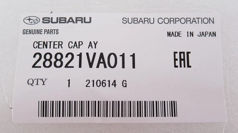 Subaru Genuine OEM 28821VA011 Wheel Hub Center Cap Set of 4 Impreza 2015–2022 - Image 4 of 4