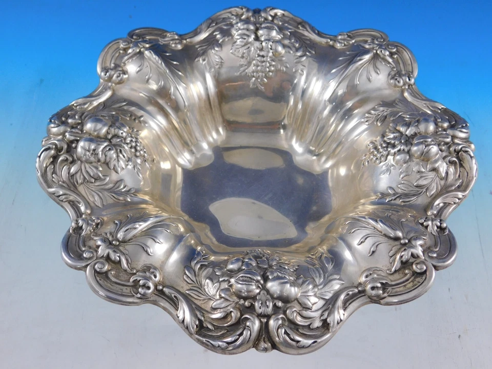 Frutero redondo Francis I de Reed & Barton de plata esterlina #X569 11,5" #192313 Foto 3 de 4