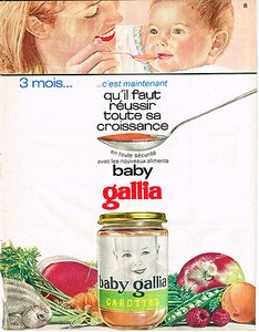 Publicite Advertising 1965 Gallia Baby Aliment Bebe Petits Pots Ebay