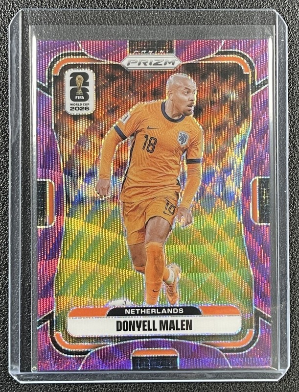 DONYELL MALEN 2026 PANINI PRIZM WORLD CUP #312 PURPLE WAVE 37/95 NETHERLANDS