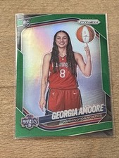 Georgia Amoore 2025 Panini Prizm WNBA #140 SP Variation Green Prizm Rookie (RC)