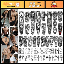 48 Sheets Religious Temporary Tattoos - Jesus Cross Angel Designs for Adults K