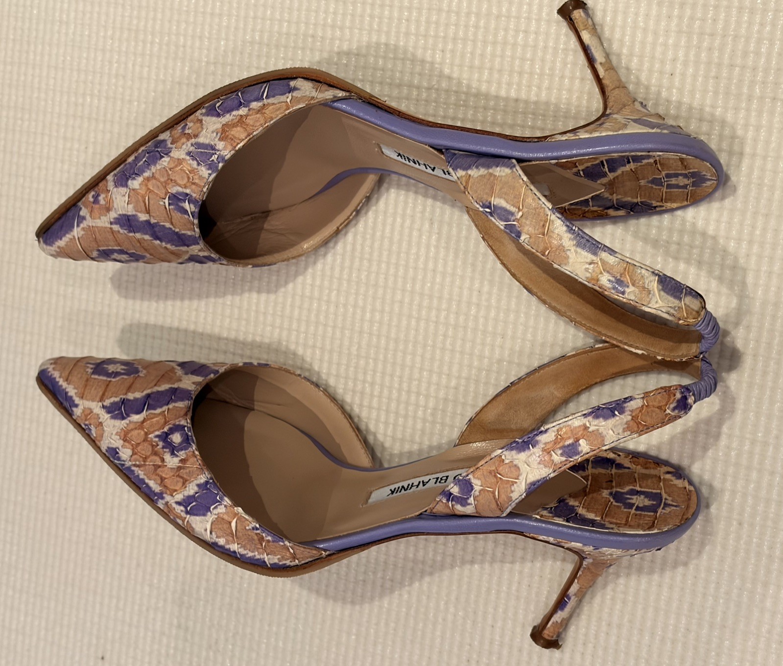 MANOLO BLAHNIK SHOES CAROLYNE  PYTHON SNAKESKIN P… - image 2