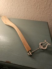 Vintage Marching Band Lyre SheetMusic Holder, Wood  Stainless Steel-Very Good