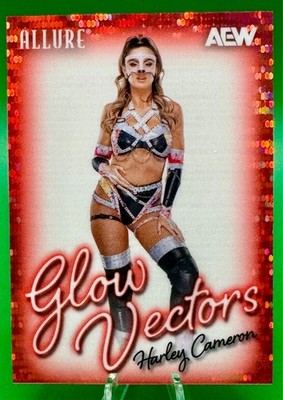 2026 Upper Deck Allure AEW Glow Vectors Red Parallel Harley Cameron #'d 132/199