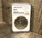 1988 American Silver Eagle $1 1 Oz Fine Silver Coin NGC MS 69 Fast Ship!