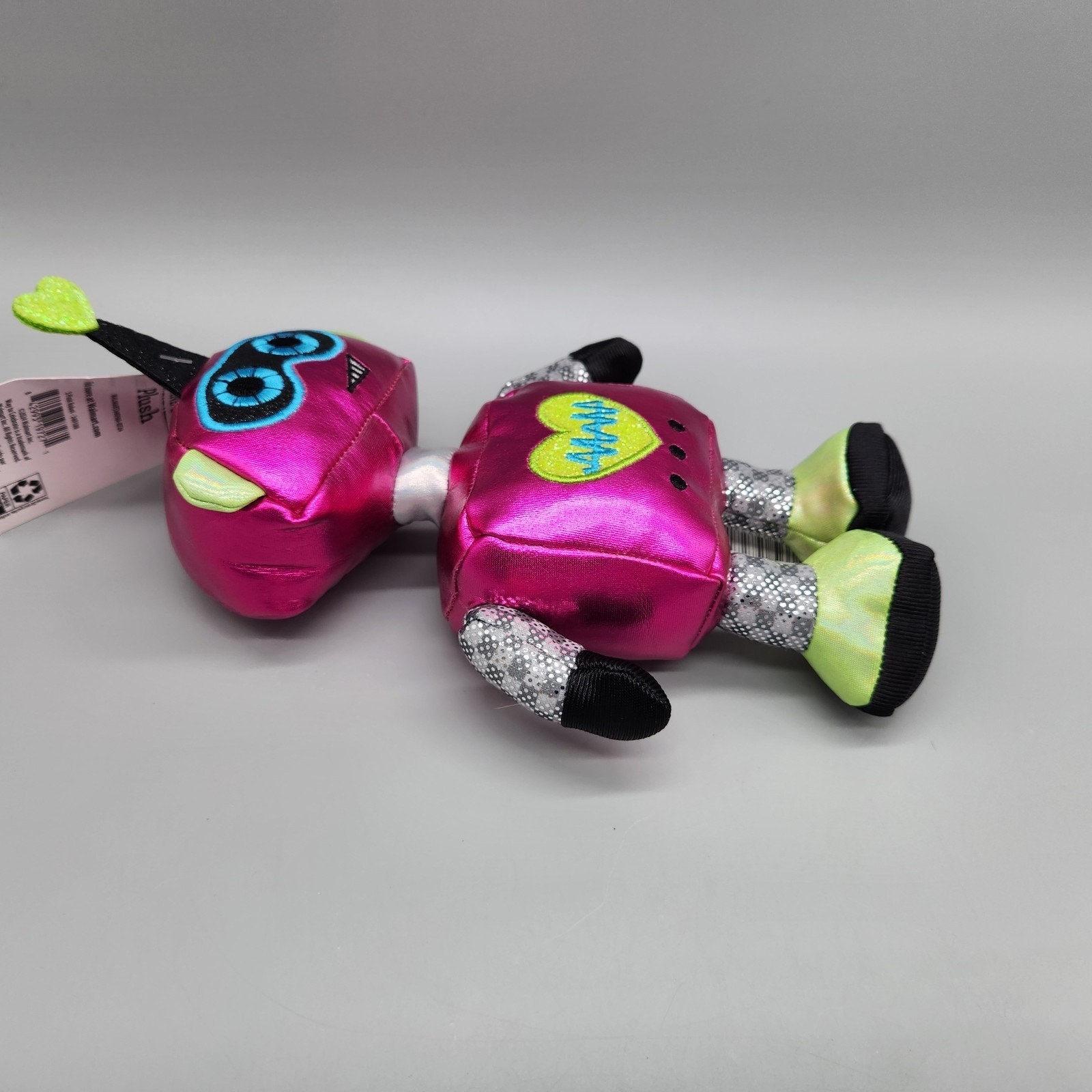 Way To Celebrate Pink Robot Plush Valentine's Day Metallic Toy 8" Small Walmart