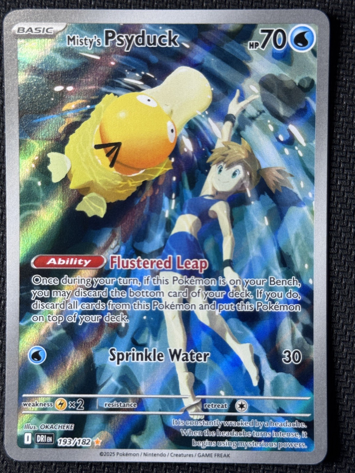Misty's Psyduck 193/182 (NM) - Destined Rivals - Illustration Rare - Pokemon