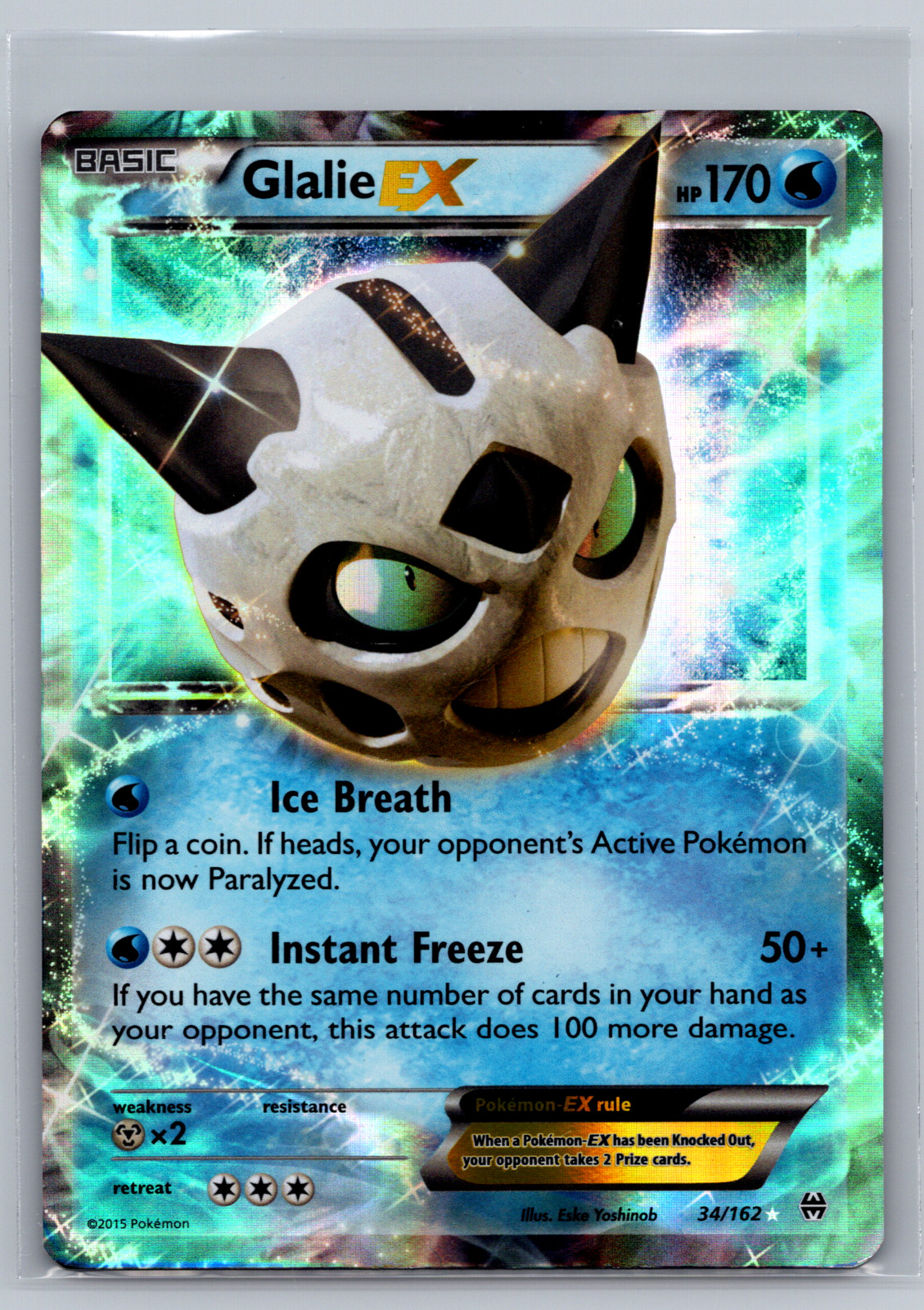 Pokemon Glalie EX 34/162 BREAKthrough Ultra Rare Holo HP