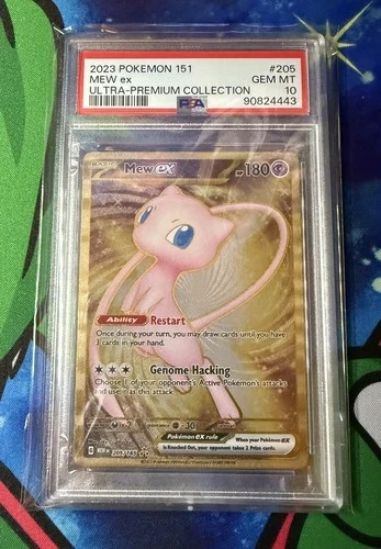 2023 Pokemon Mew ex Full Art 151 UPC Gold Metal Promo Card 205/165 PSA 10 GEM MT