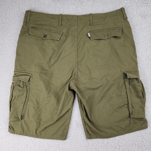 Levis Cargo Shorts Mens W38 Green Utility Pockets Outdoor 100% Cotton Workwear - Picture 23 of 23