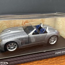 2004 FORD SHELBY COBRA. SILVER WITH SILVER STRIPES. 1:18, HOT WHEELS. 280