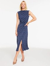 Talbots Fit & Flare Matte Jersey Dress - Ditsy Paisley Size 12