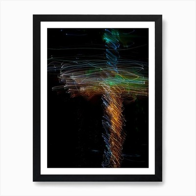 Long Exposure Of A Cross Art Print Framed Wall Art Poster Canvas Print Picture