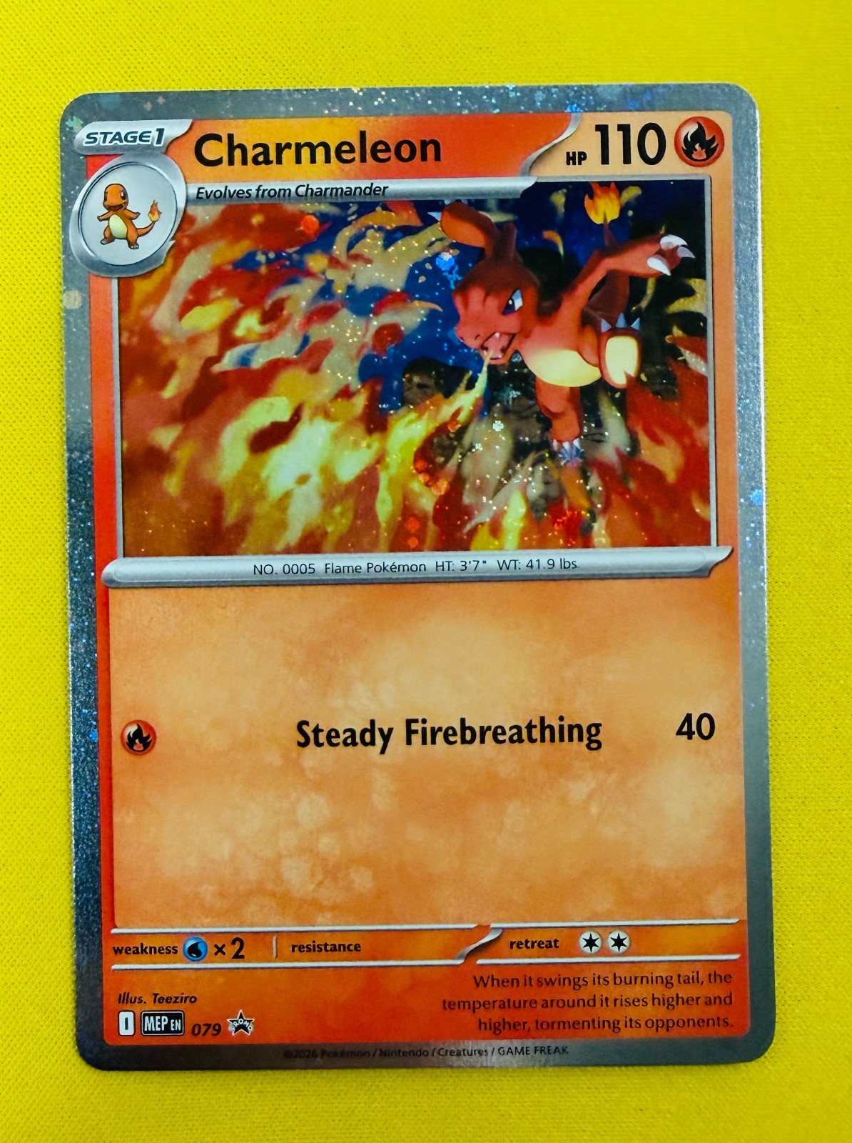 Charmeleon MEP 079 - NM Pokemon Mega Evolution Chaos Rising Holo Promo