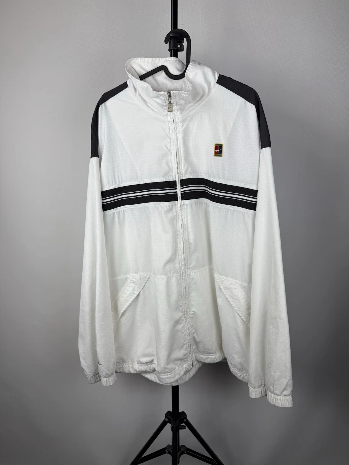 90s Nike Court Logo Zip Up Light Jacket VNTG Mens Y2k Men’s XXL Size