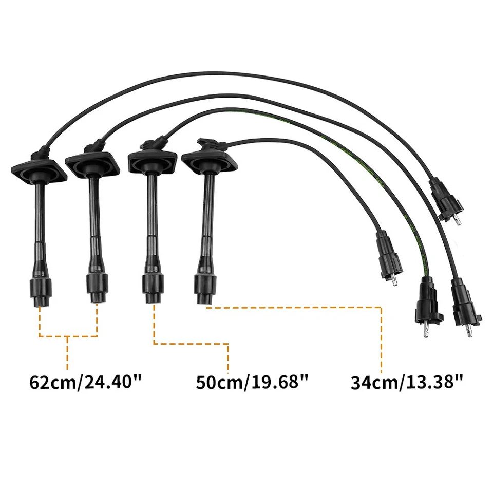 4* Ignition Spark Plug & Wires Set for 1997-2001 Toyota Camry Solara Rav4 2.2L - Image 4 of 4