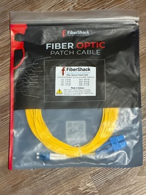 FiberShack Fiber Optic Patch Cord (LC/UPC SC/UPC SM G857A1 DX 20M (66ft) Yellow)