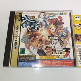 Street Fighter ZERO 3 Sega Saturn with Obi Case & Manual Used Flat&acirc;&euro;&ldquo;