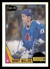 1987 OPC O-Pee-Chee Hockey #251 Randy Moller Signed Autograph (no COA)